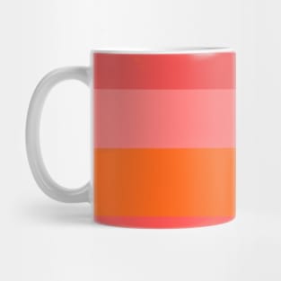 Orange, Peach and Pink Stripes Sunrise Mug